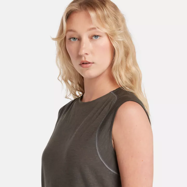 Haut sans manches Timberland x Icebreaker en laine mérinos pour femme en gris foncé