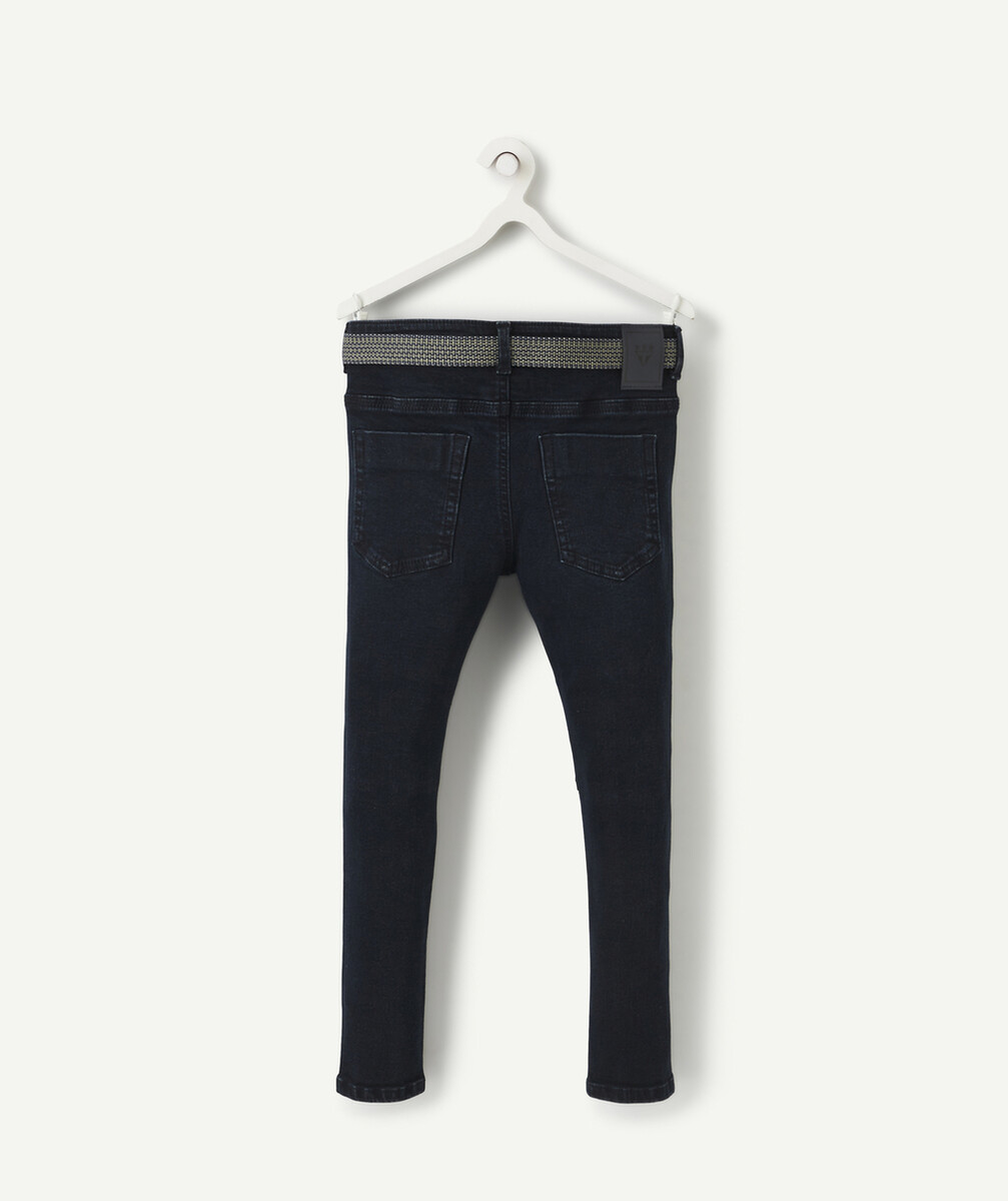 LOUIS LE JEAN SKINNY MARINE AVEC CEINTURE TAILLE +
