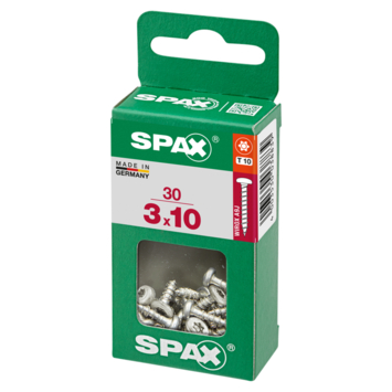 Spax schroef bolkop wirox 3x10 mm 30 stuks