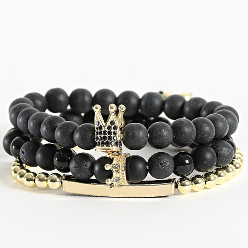 Bracelet Noir Doré