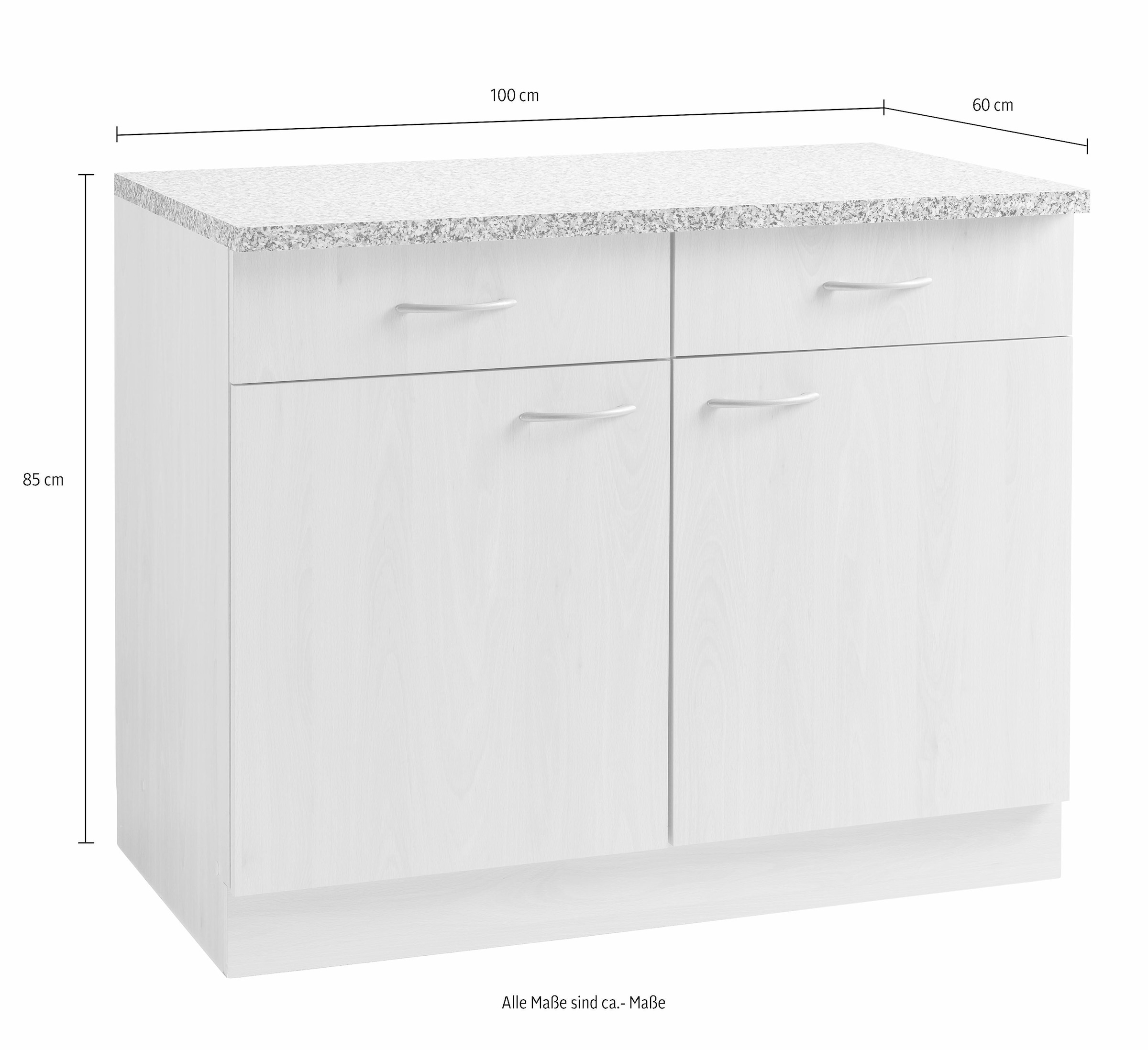 wiho Küchen Unterschrank »Kiel« 100 cm breit, in Tiefe 60 cm
