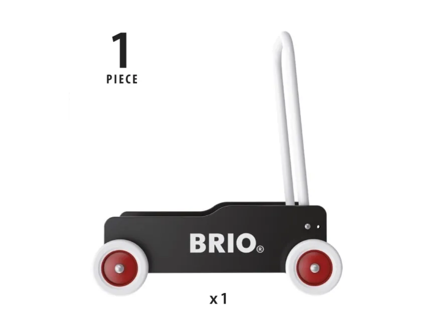 BRIO 31351 Lære-gå-vogn - Sort