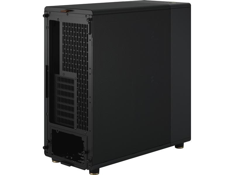 Fractal Design PC-Gehäuse North Schwarz Elegantes Gehäuse mit offener Front aus echtem Walnussholz