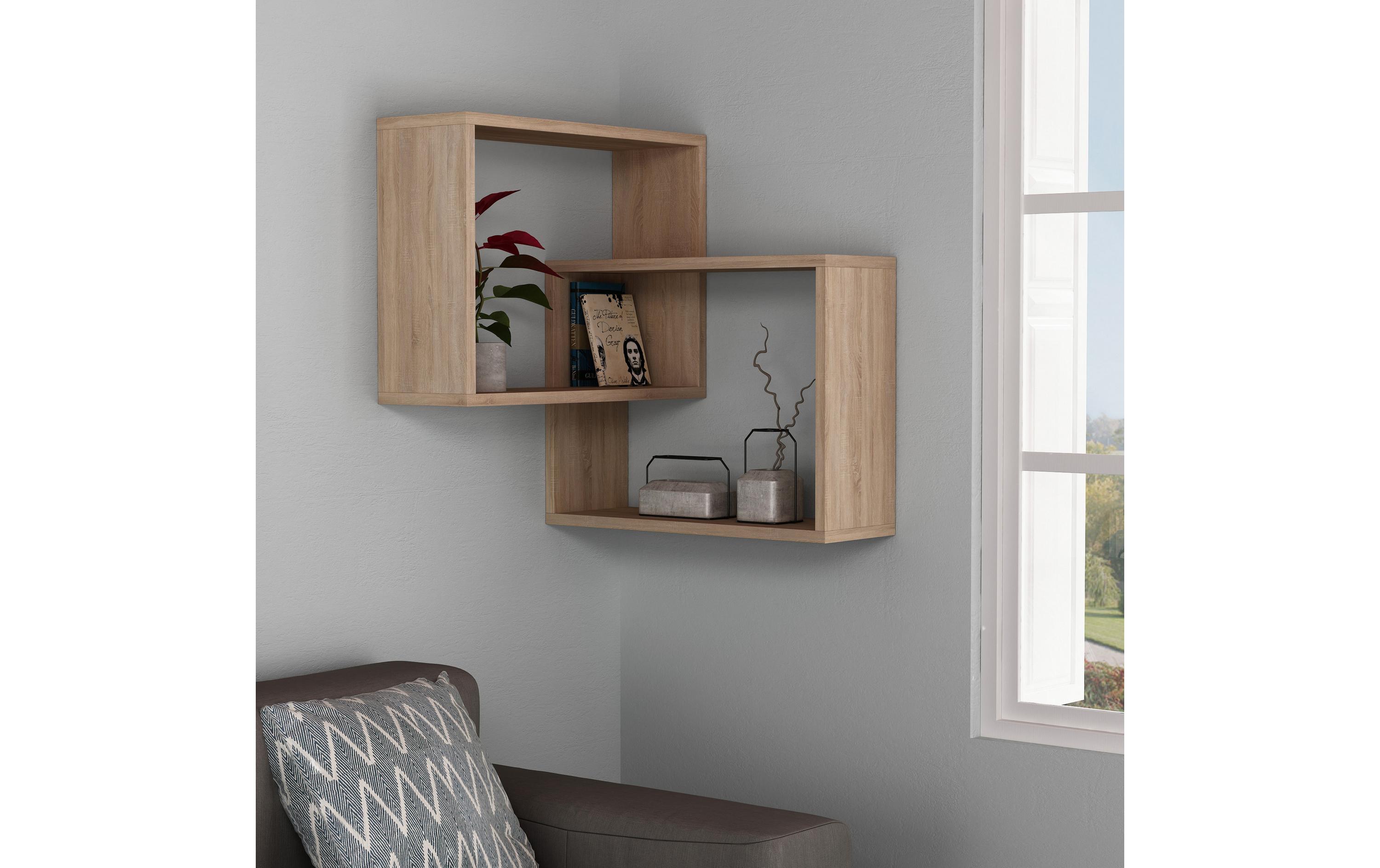 Wandregal Ring 68 x 68 x 60 cm, EicheRegal