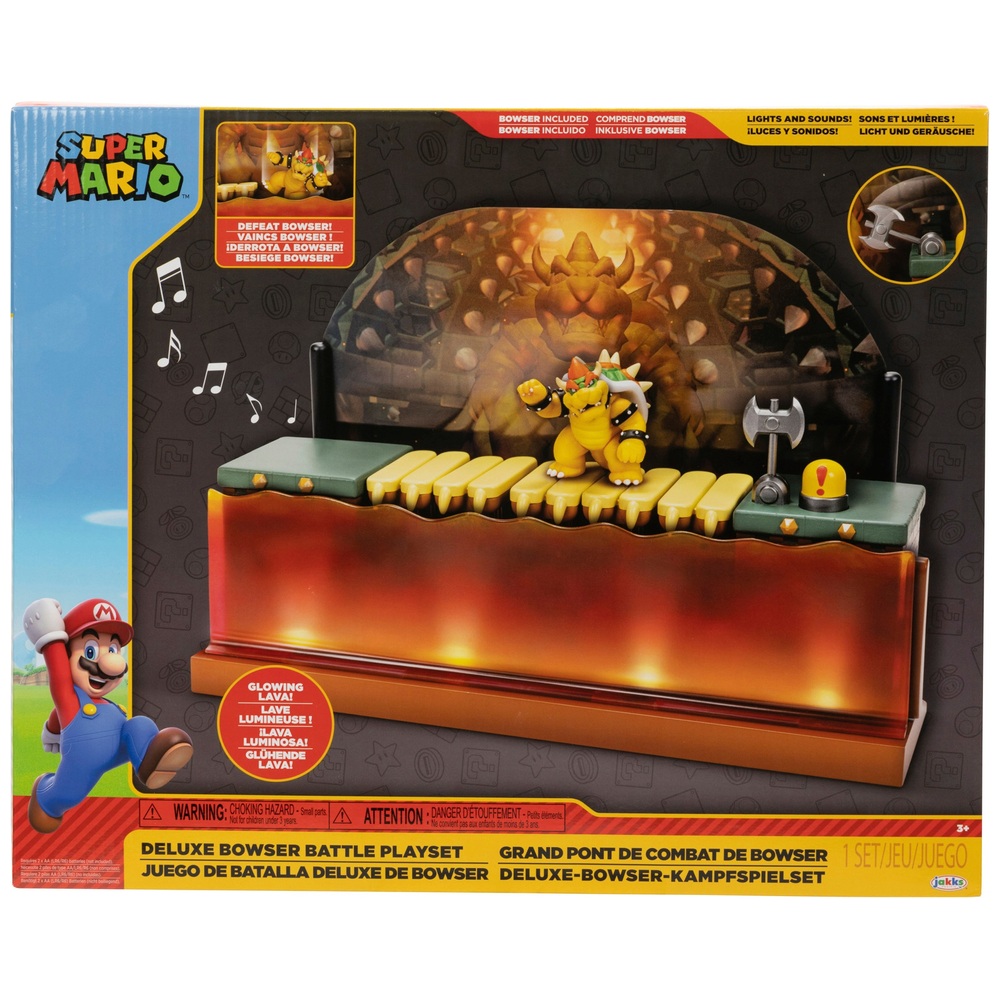 Super Mario Deluxe Bowser Kampfszene Spielset mit Licht und Sound