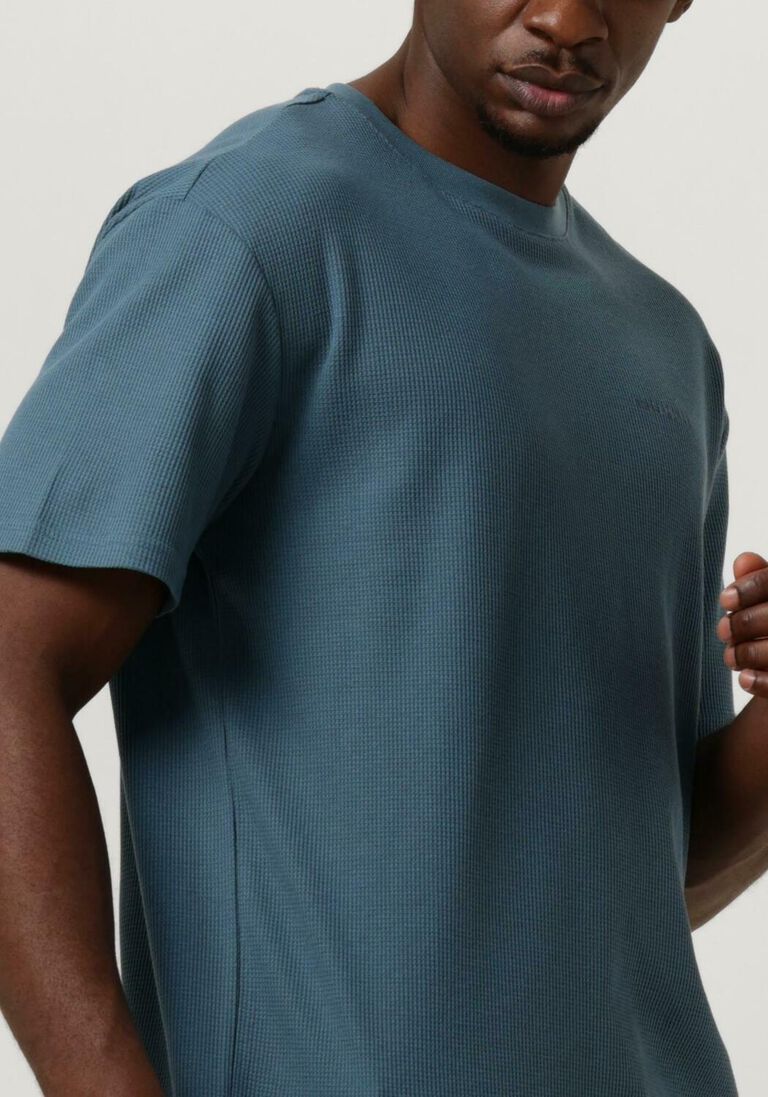 ANERKJENDT blauwe anerkjendt t-shirt akkikki s/s waffle tee