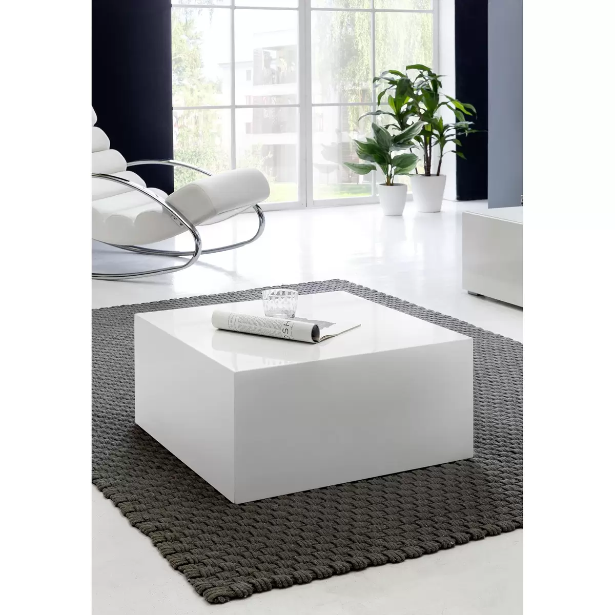 Couchtisch Monobloc weiss