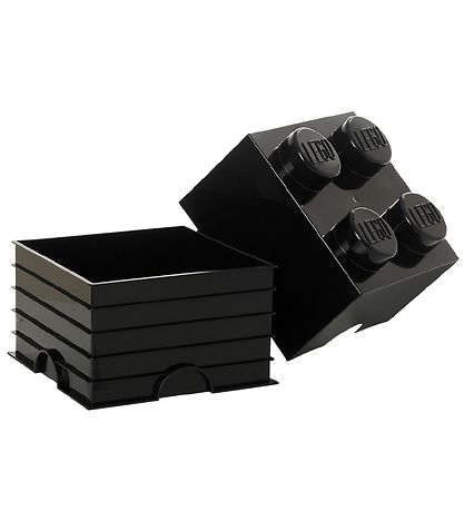LEGO? Storage Opbevaringsboks - 4 Knopper - 25x25x18 - Sort