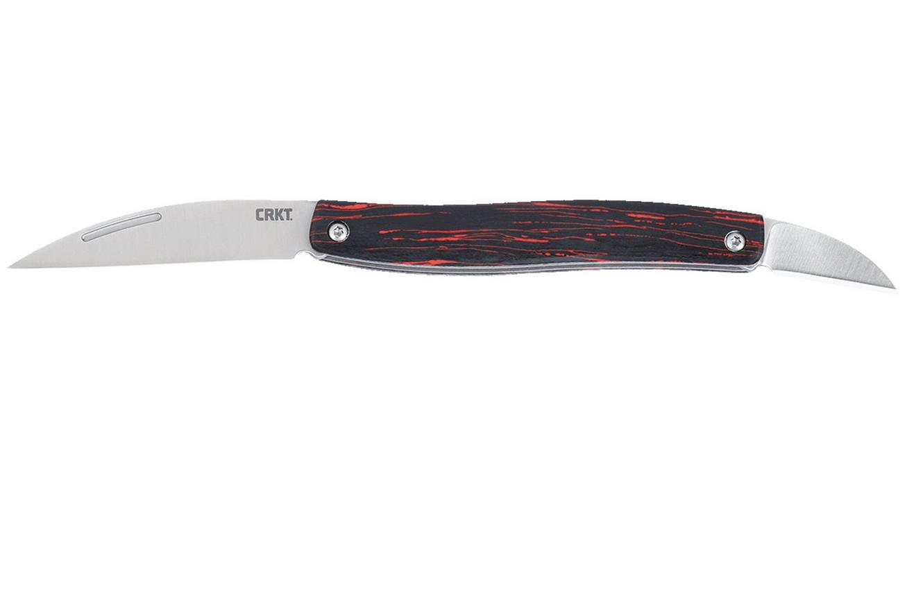 CRKT Forebear 4810 Red Black G10 slipjoint zakmes, Darriel Caston design