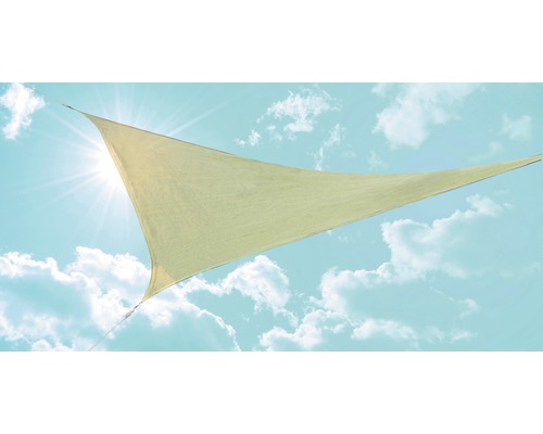 Driehoekig zonnescherm, beige, 360x360x360 cm