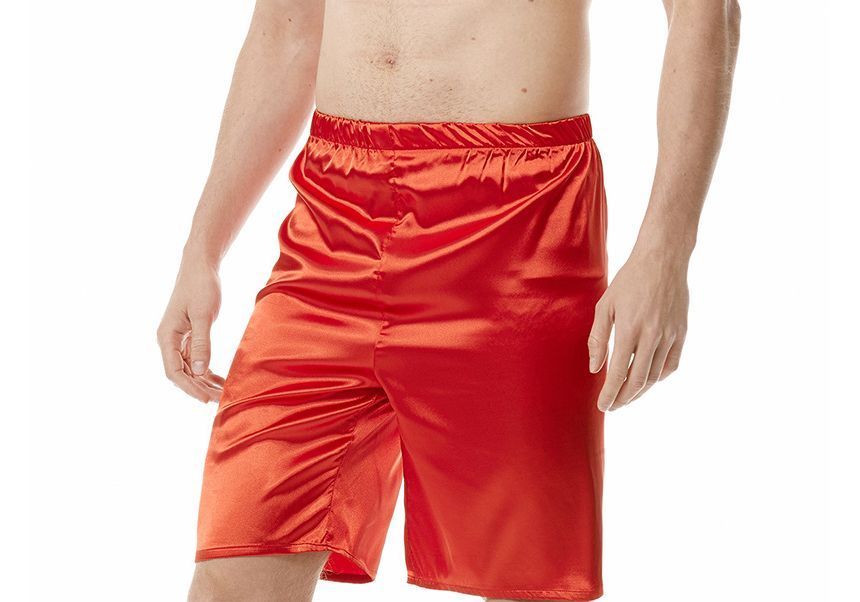 Aozora - Effen satijnen pyjamabroek met elastische taille