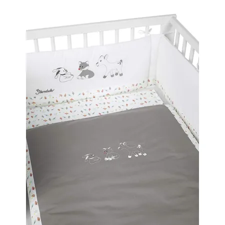 Sterntaler Bett-Set, Kopfkissen, Bettdecke und Bett-Nestchen, Waldis