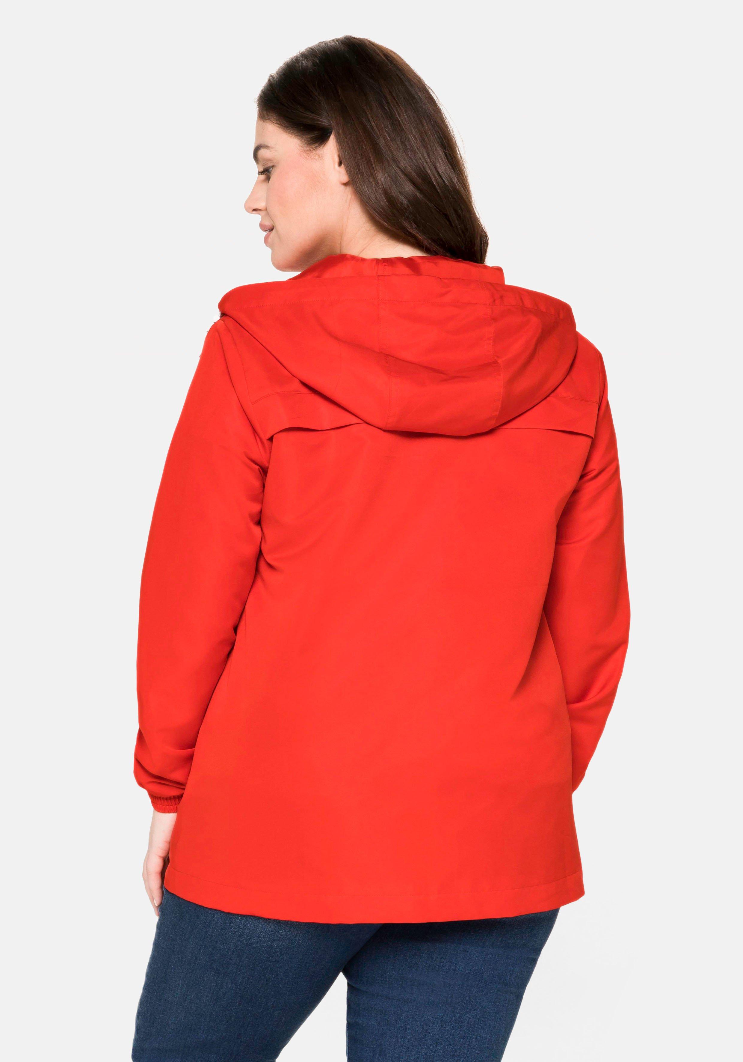 Übergangsjacke aus Microfaser, mit Kapuze