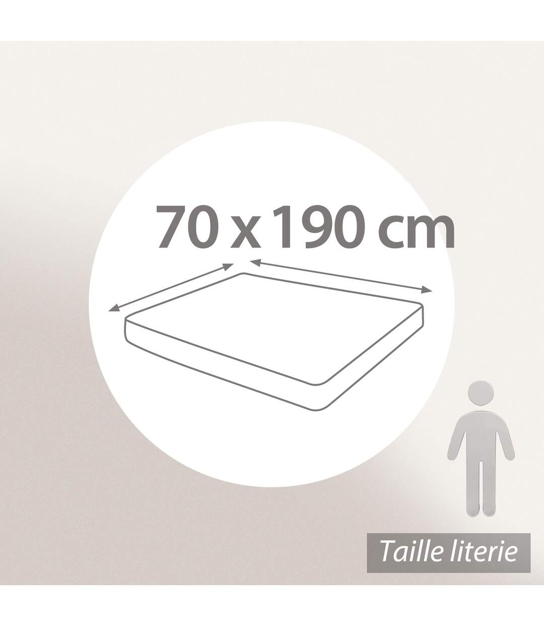 Alèse plate 90x200 cm ACHUA Molleton coton 400g/m2 matelas 15-23cm