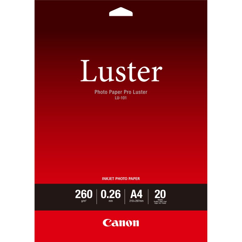 Canon Papier Photo Professionnel Lustré LU-101 A4 - 20 feuilles