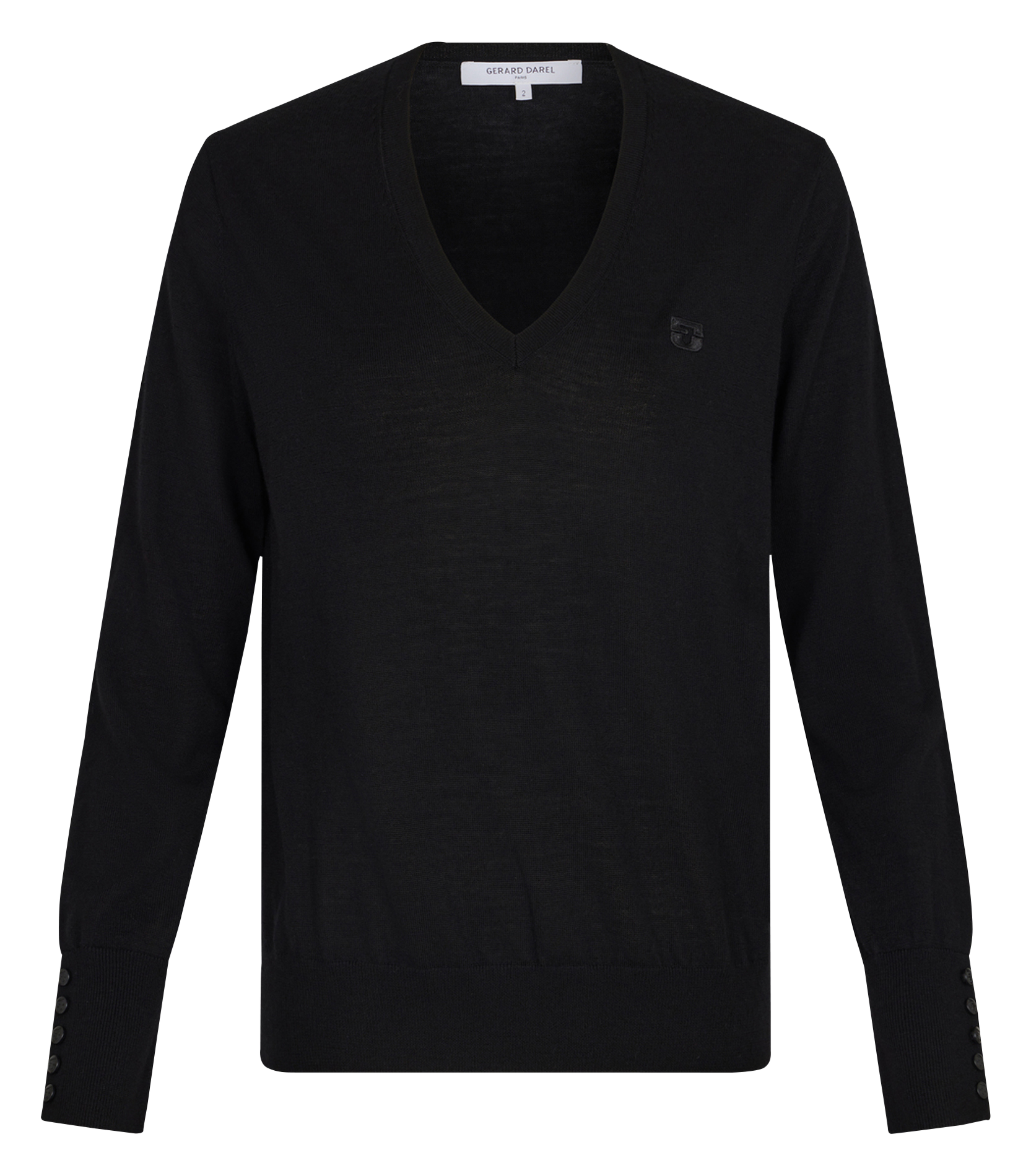JULIETTE - Pull col V en laine | Noir