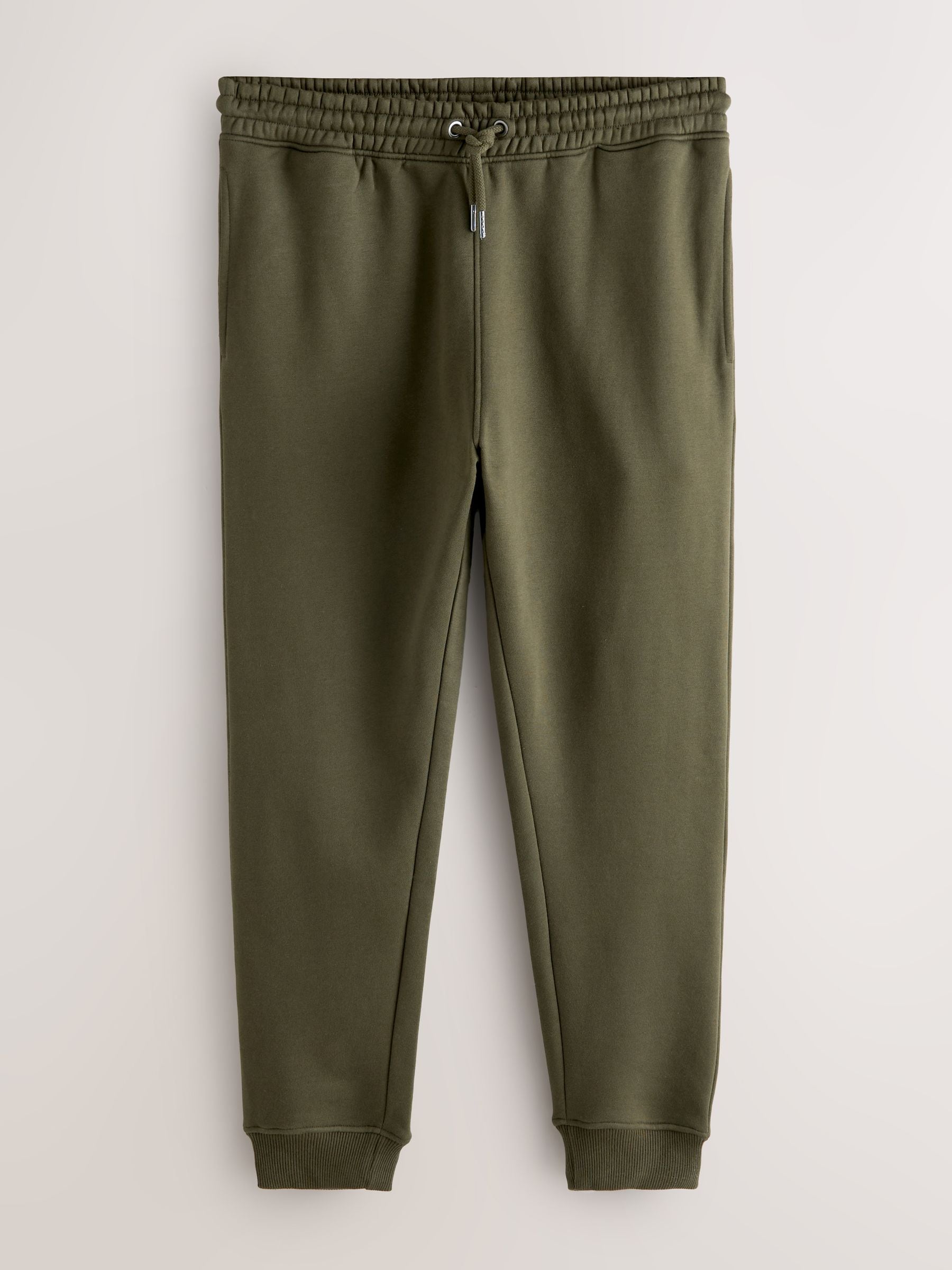 Kakigroen - Slim Fit - Katoenrijke Jersey Joggingbroeken