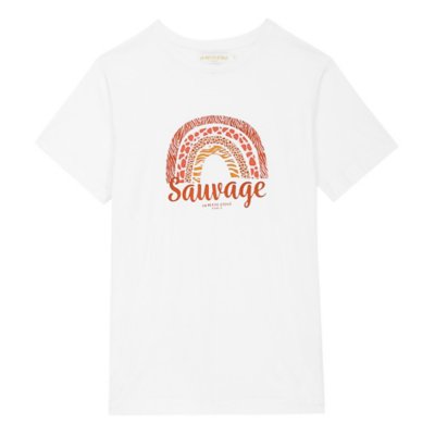 Tee-shirt à manches courtes femme Tauvage MARRON LA PETITE ETOILE