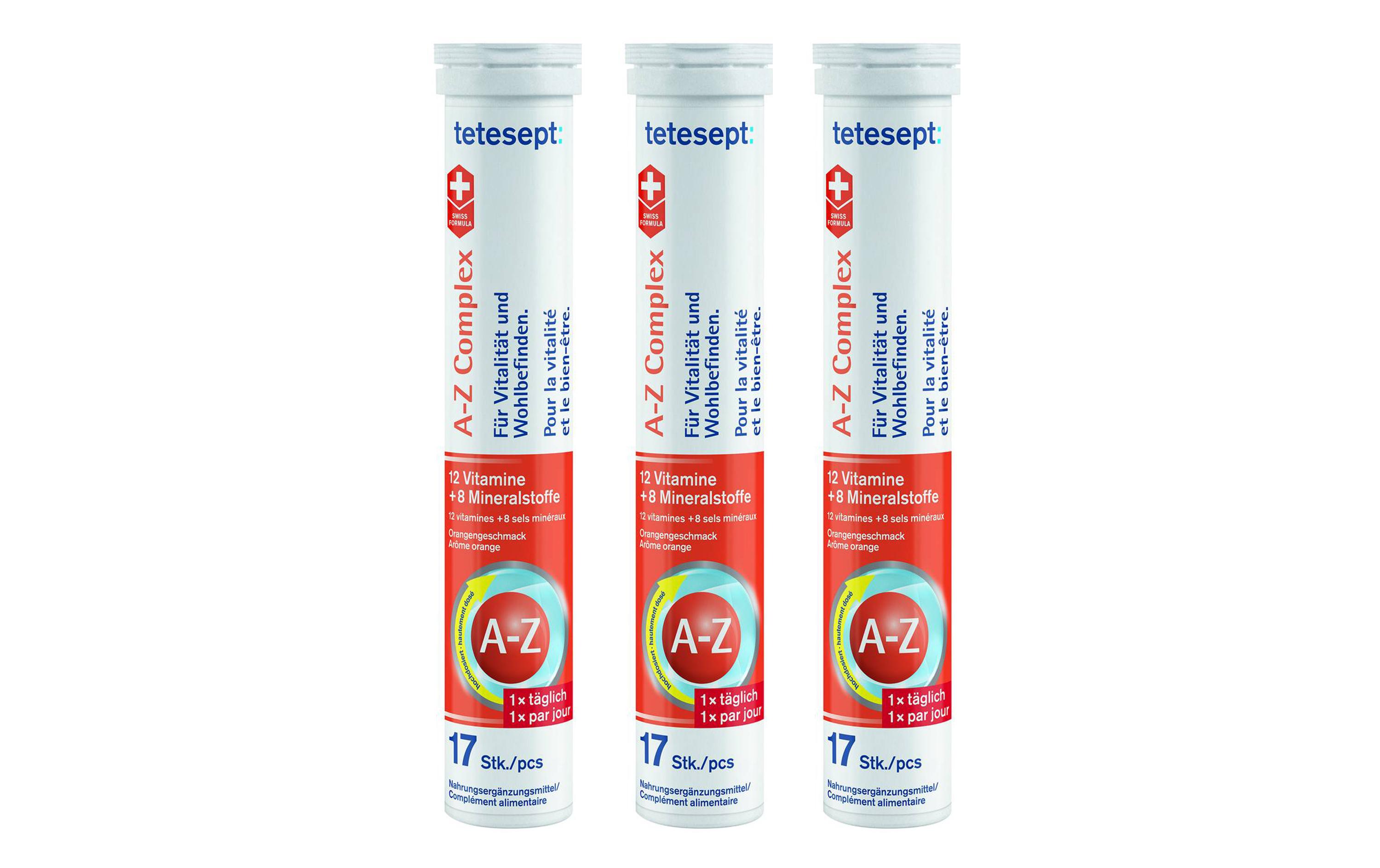 A-Z Complex 3 x 17 BrausetablettenNahrungsergänzungsmittel mit Vitaminen und Mineralstoffen