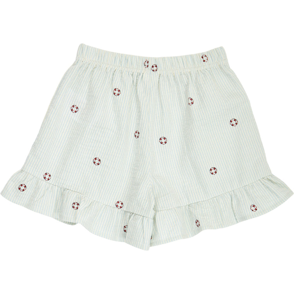 Køb Müsli Tofu/ Ocean/ Mineral Red Seersucker Stripe Flæse Shorts