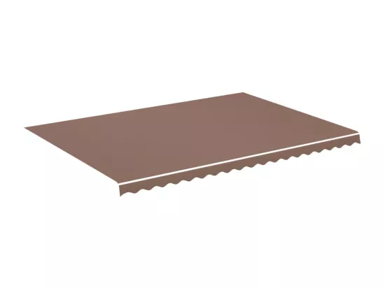 Tissu de remplacement pour auvent Marron 5x3,5 m
