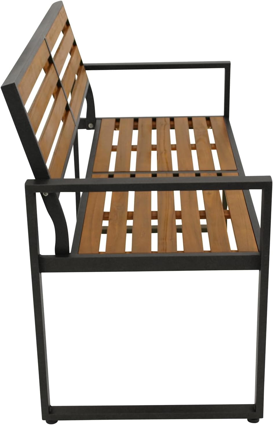 DEGAMO Gartenbank RAGUSA 2-sitzer, mit Rückenlehne, Gestell Metall anthrazit, Sitzfläche Akazie geölt, Outdoor