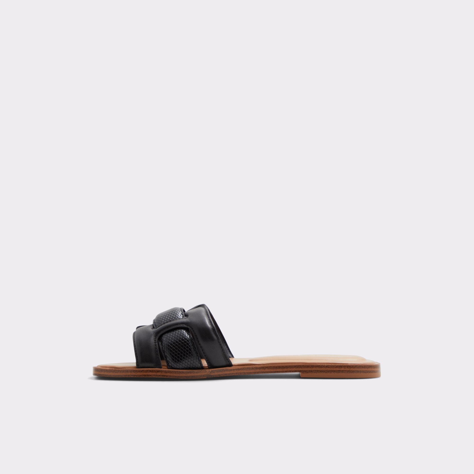 Elenaa Black Women Flat Sandals