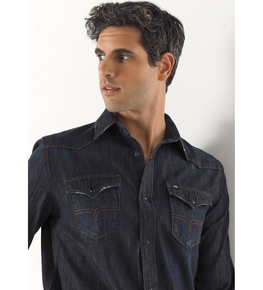 Camisa jeans azul marinho Lois