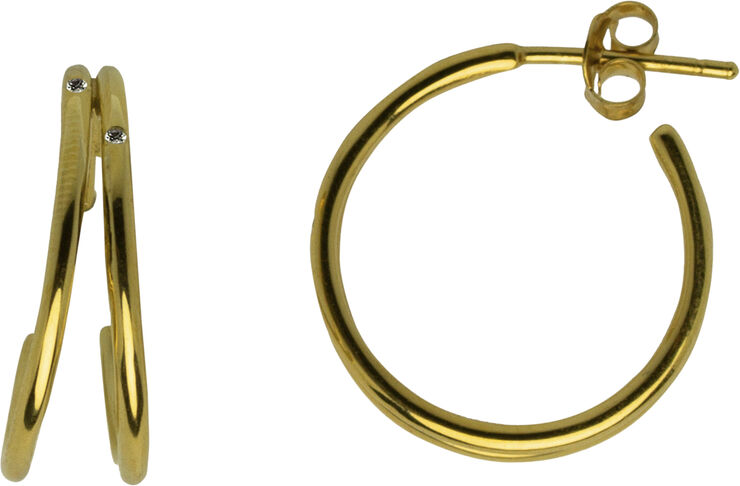 Hultquist Classic Aya øreringe. Diameter: 20 mm Guld