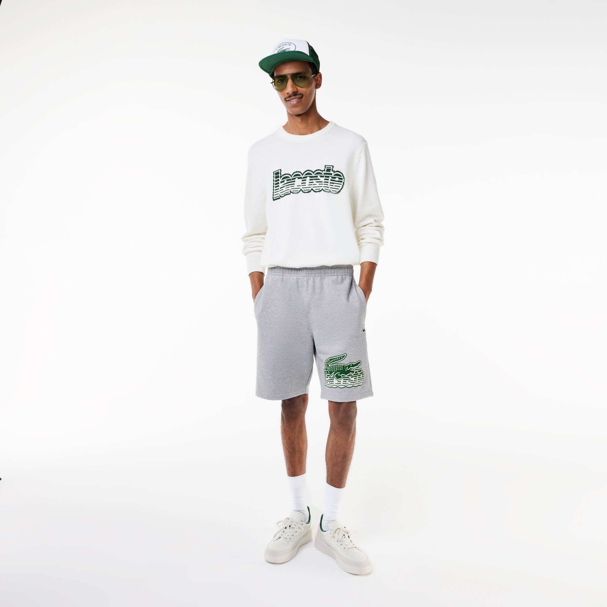 Short homme Lacoste en molleton de coton Shorts - Gris - Lacoste - Homme