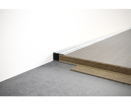 SKANDOR randprofiel, zilver geanodiseerd, voor 6-7 mm planken, 9x29x2700 mm