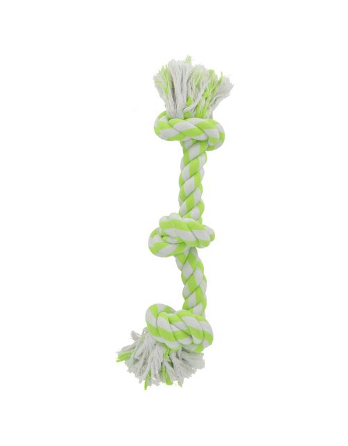 Adori Flostouw Xl Wit&Lime - Hondenspeelgoed