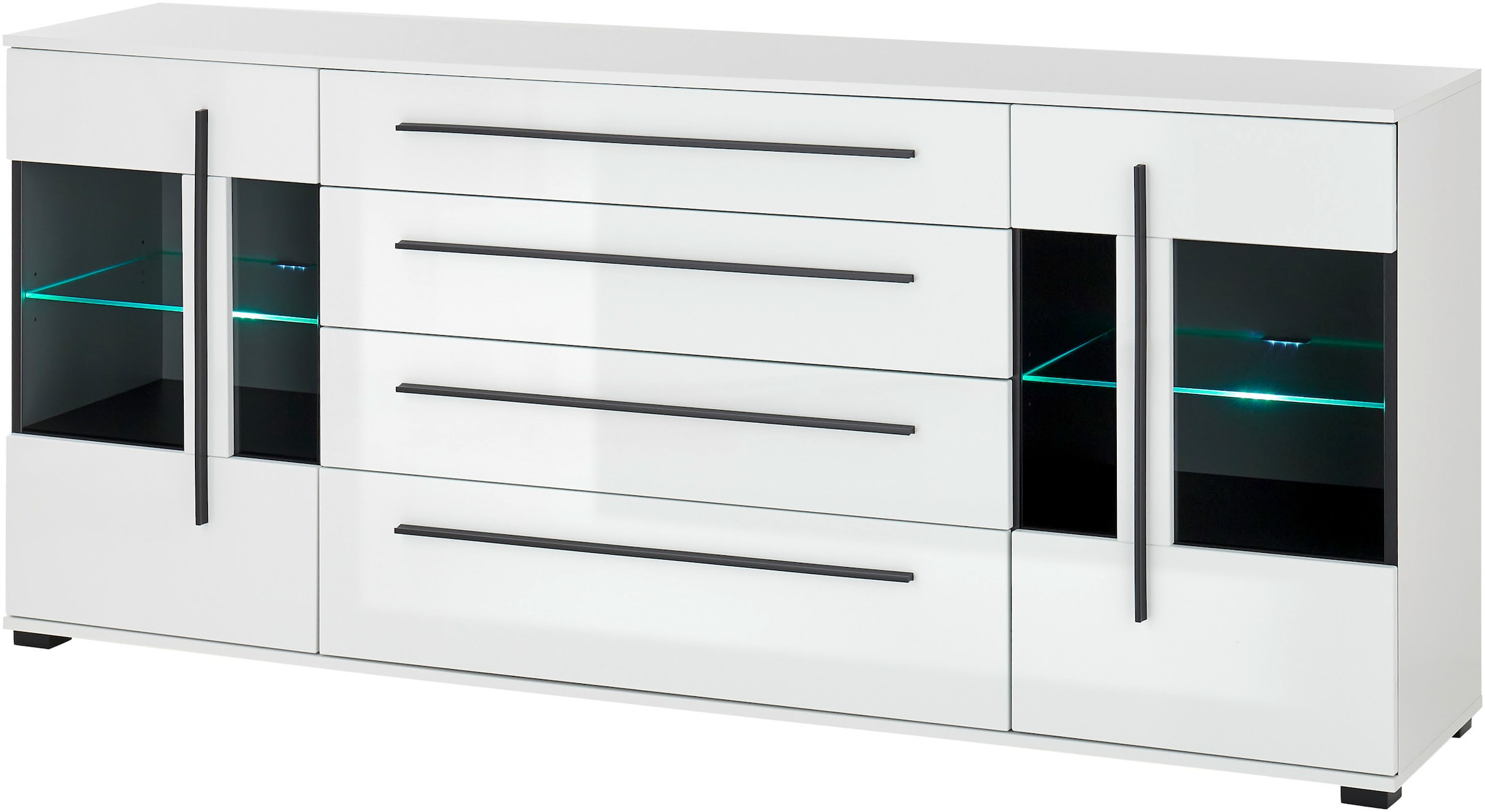 INOSIGN Sideboard »Cantara, moderner Schrank, Kommode in Eiche Evoke oder weiss« schwarze Stangengriffe, ausreichend Stauraum, vielseitig einsetzbar