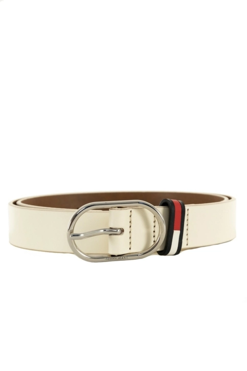 ceinture tommy jeans oval ybh ancient white