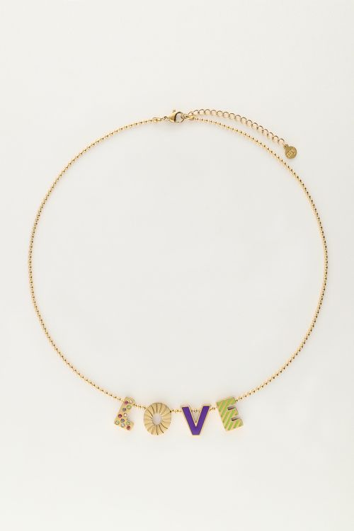 Candy ketting love paars