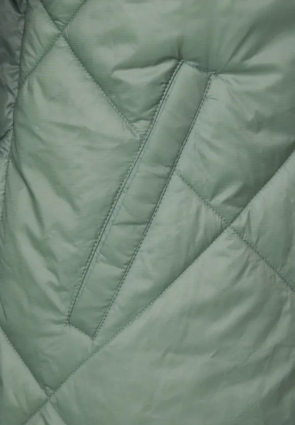 Jacke mit Diamant Steppung - dune green