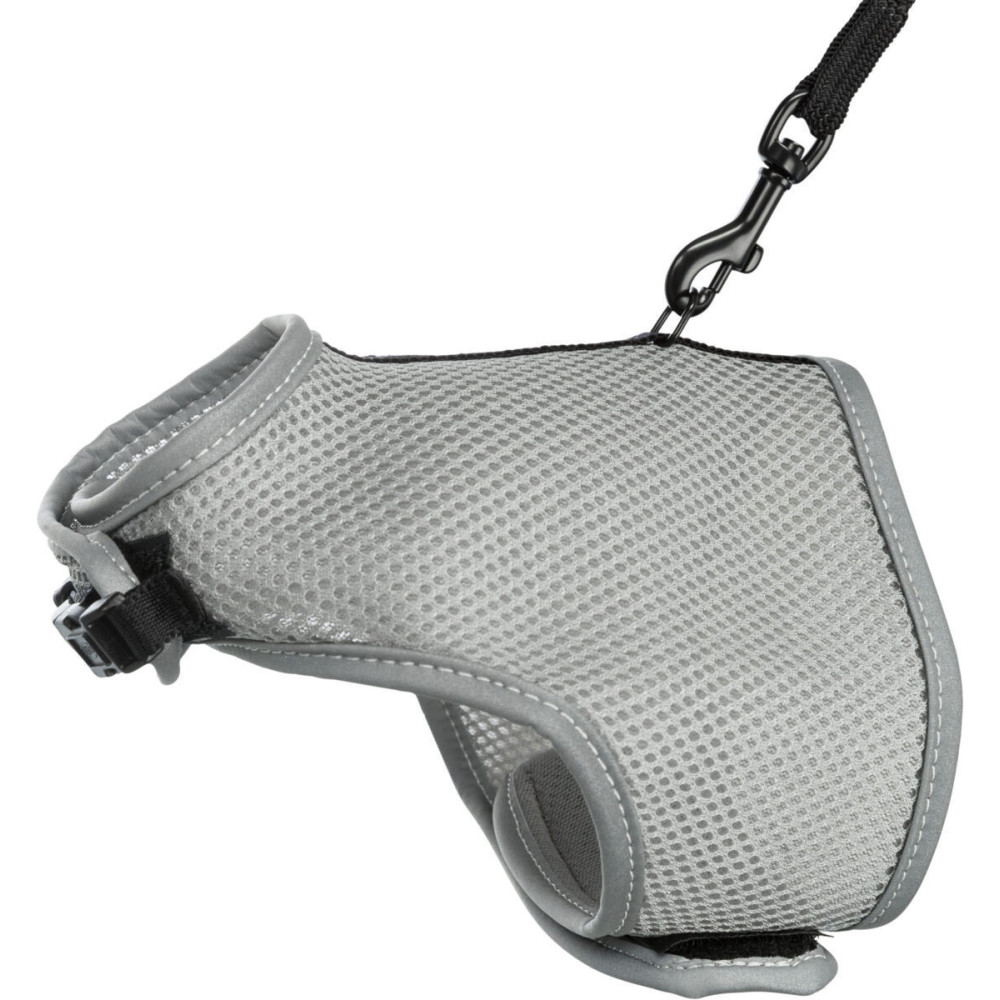 Harnais soft avec laisse de 1,20m tour de ventre: 24-42 cm couleurs aléatoi