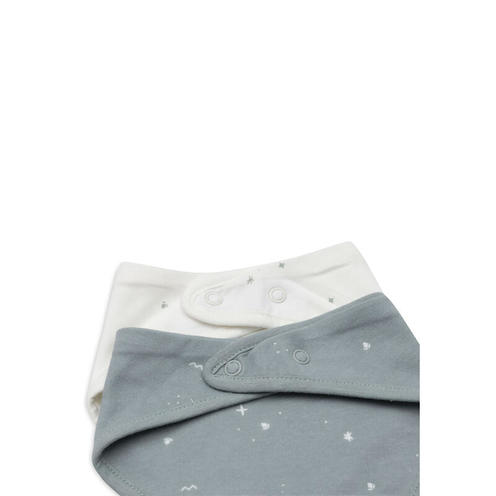 Lot de 2 bavoirs bandana Twinkling - Sea green - JOLLEIN