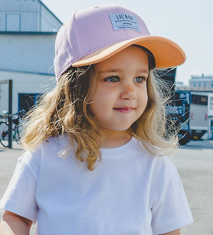 Lil' Boo Copenhagen Kappe - Organic Block Snapback - Pink/Orange