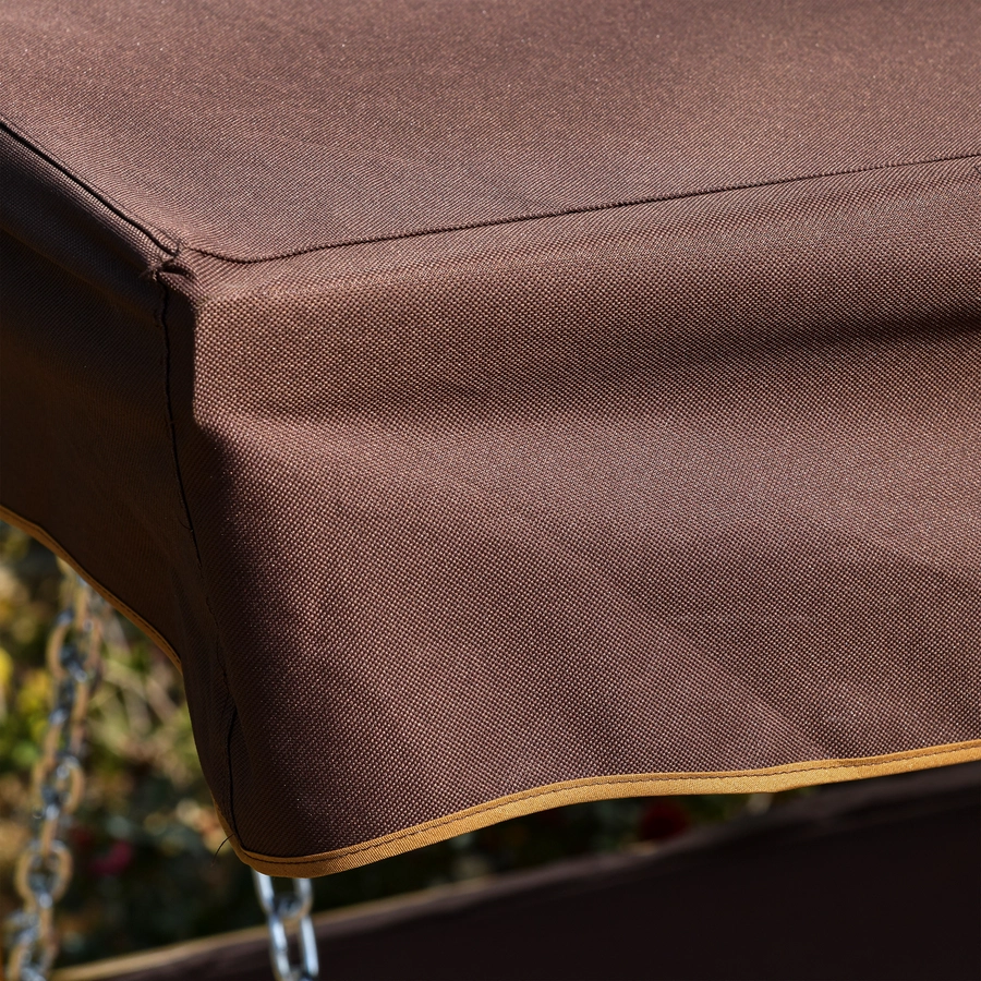 Outsunny 2-in1 Hollywoodschaukel mit Liegefunktion natur, braun