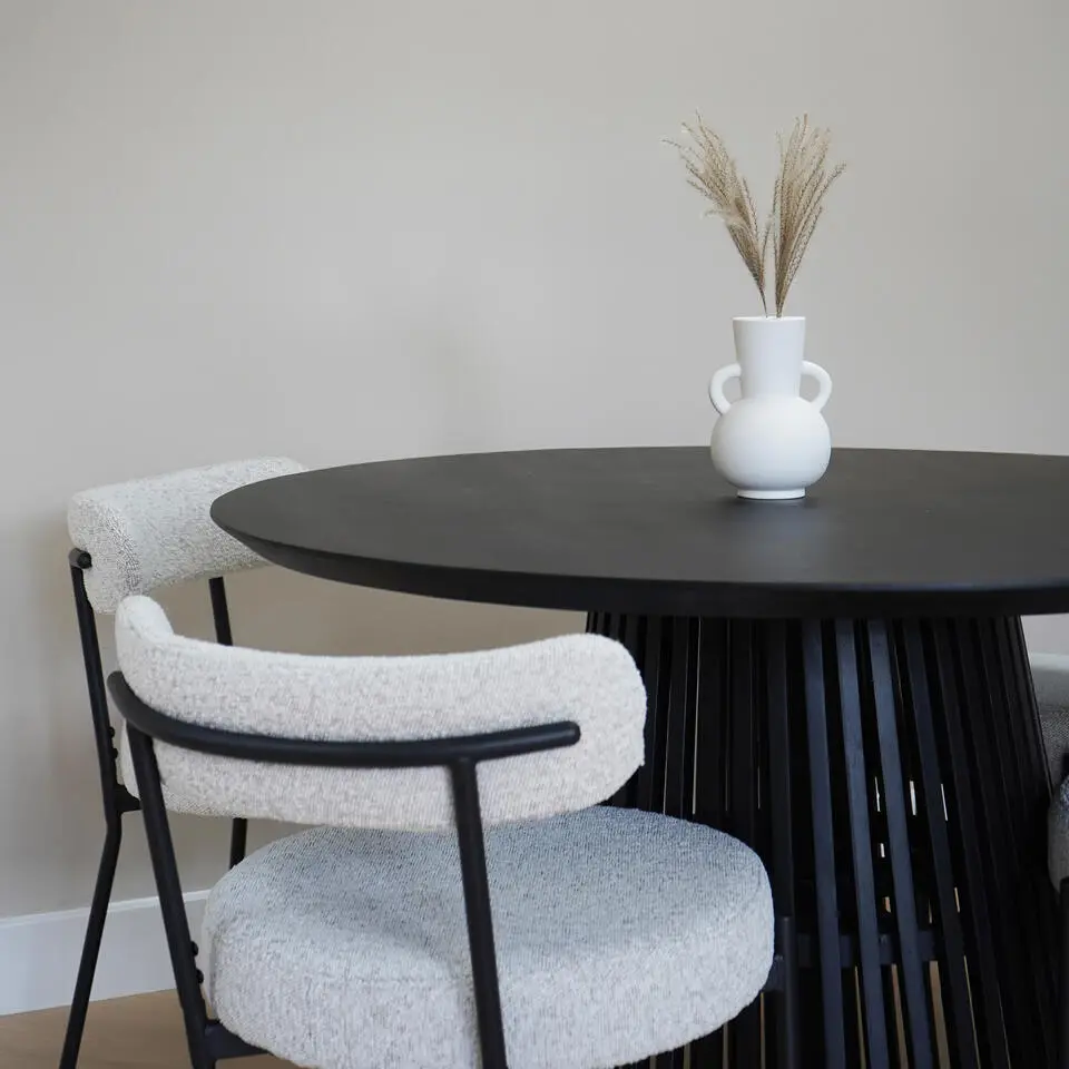 Lewis & Loft Eettafel Levi – Rond – Ø120 cm – Zwart