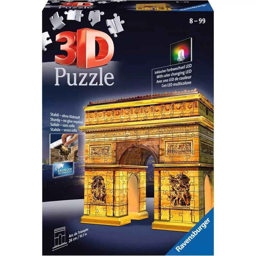 Ravensburger Triumphbogen bei Nacht bunt