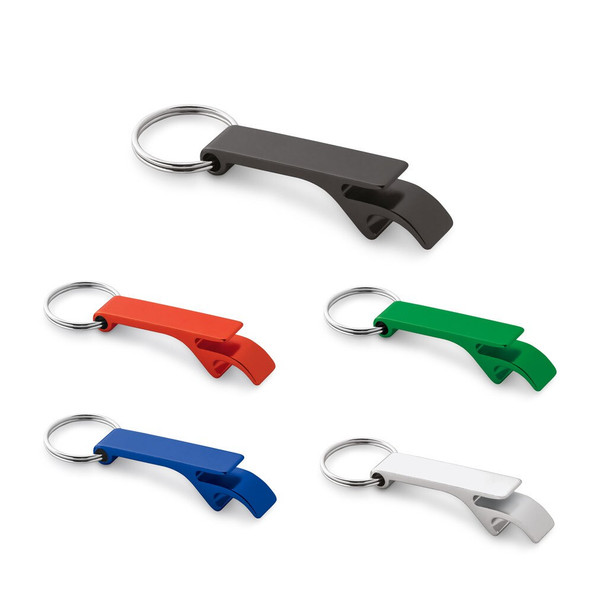 hi!dea 95090 - Porte-clés avec décapsuleur en aluminium recyclé (100% rAL)