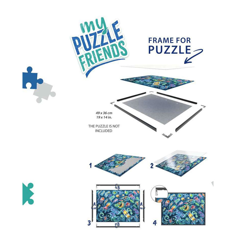 (70x50cm) Puzzle Rahmen Home Deko Bilderrahmen Passend für 1000 Teile Puzzles (17901) - Schwarz