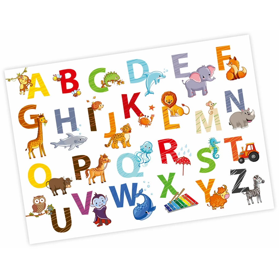 Nikima Poster Kinder Lernposter Tier ABC  -  in 4 Größen bunt