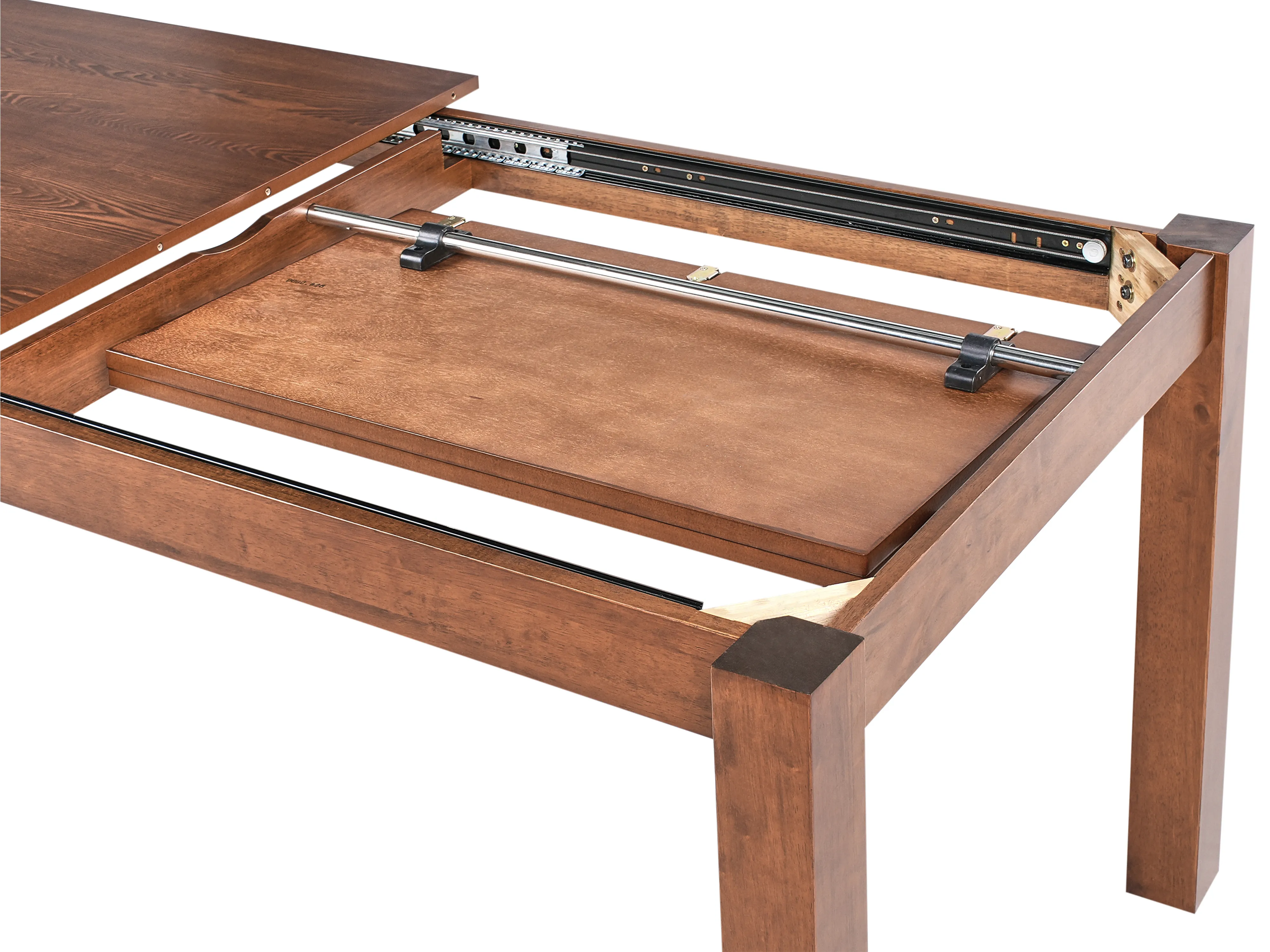 Eettafel uitschuifbaar MADURA Donker essenhout 90 cm 160/240 cm