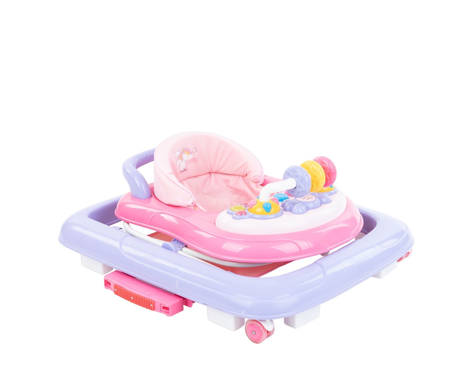 Kikkaboo Lauflernhilfe Einhorn klappbar, Spielcenter, höhenverstellbar, Stopper pink