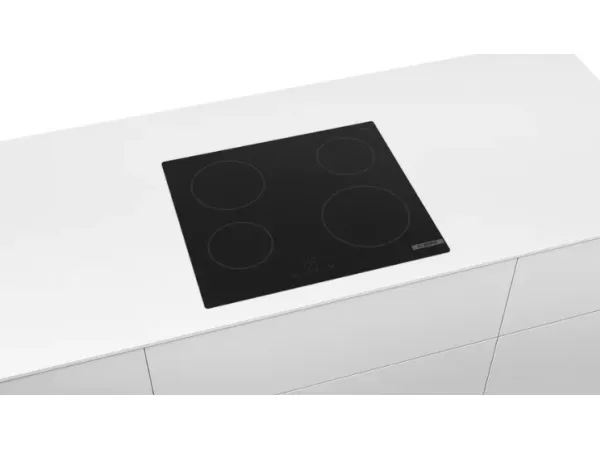 Bosch Serie | 4 PKE61RBA2E - Keramisk kogeplade - 4 plader - Niche - bredde: 56 cm - dybde: 49 cm - rammeløs - sort
