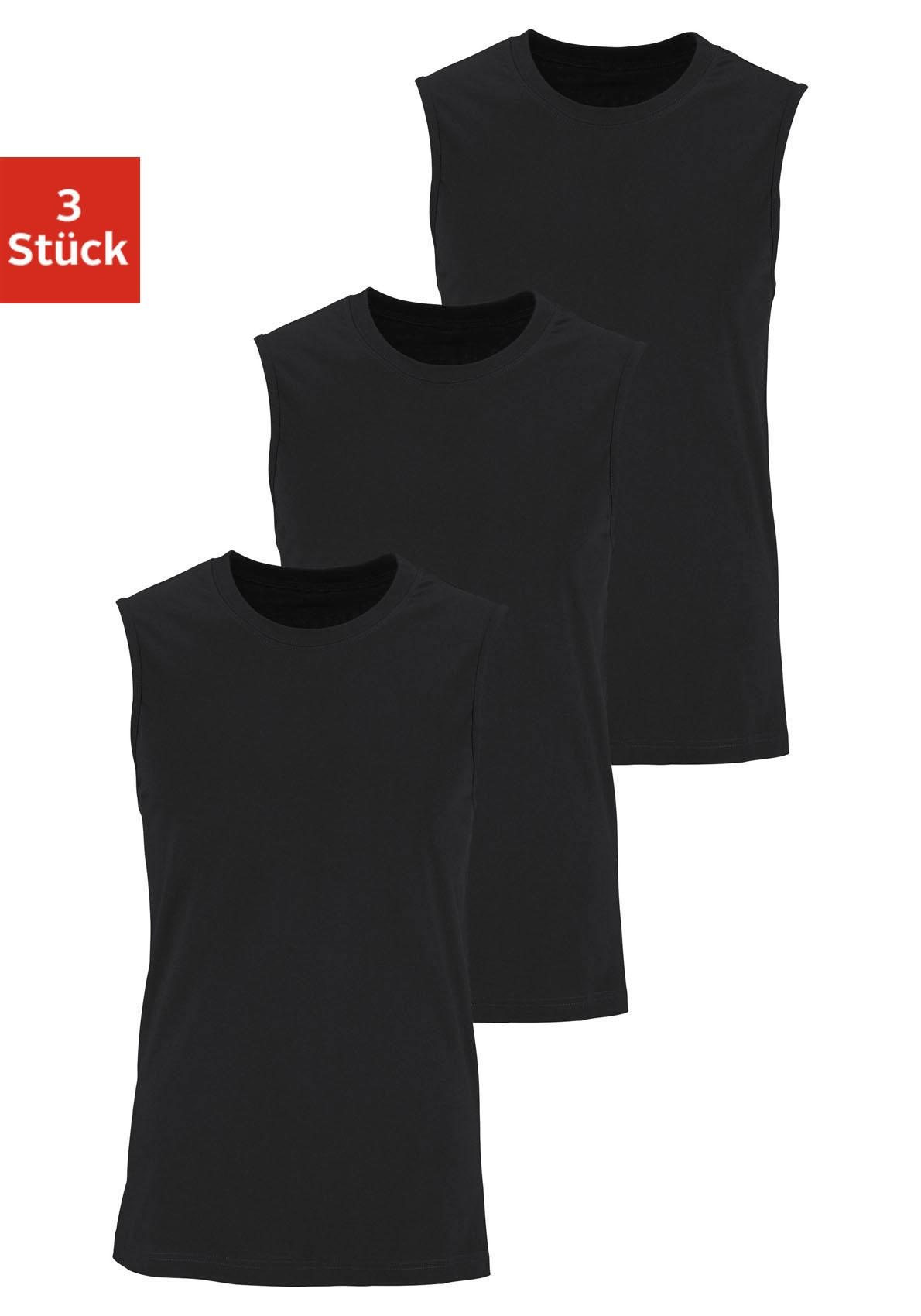 H.I.S Muscleshirt, 3 Stk. mit Rundhalsausschnitt