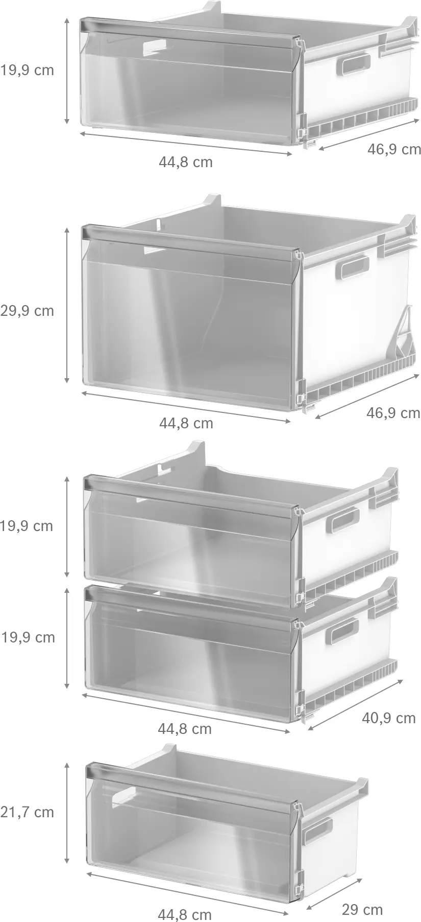 Serie 4 Vrijstaande vriezer 186.2 x 59.5 cm Wit